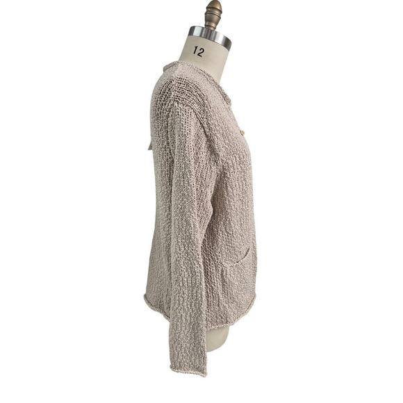 NWT Eileen Fisher Dove Tiny Collar Cardigan Cotton/Silk Sz 1X - Picture 2 of 5